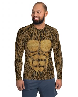 Sasquatch Big Foot Chewbacca Halloween Cosplay Costume Men's Rash Guard