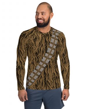 Chewbacca Chewie Halloween Cosplay Costume Men’s Rash Guard