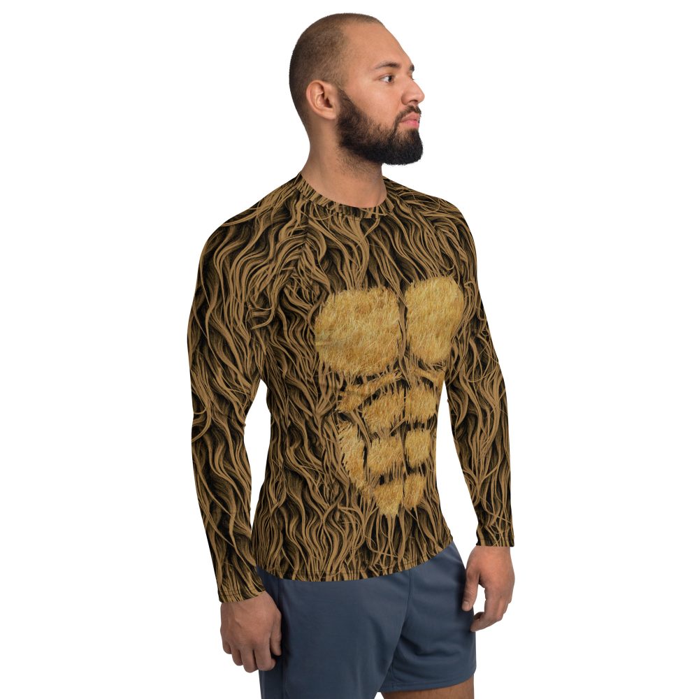 Sasquatch Big Foot Chewbacca Halloween Cosplay Costume Men's Rash Guard - Image 4