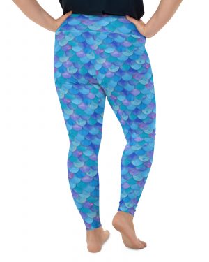 Sea Monster Mermaid Halloween Cosplay Costume Plus Size Leggings