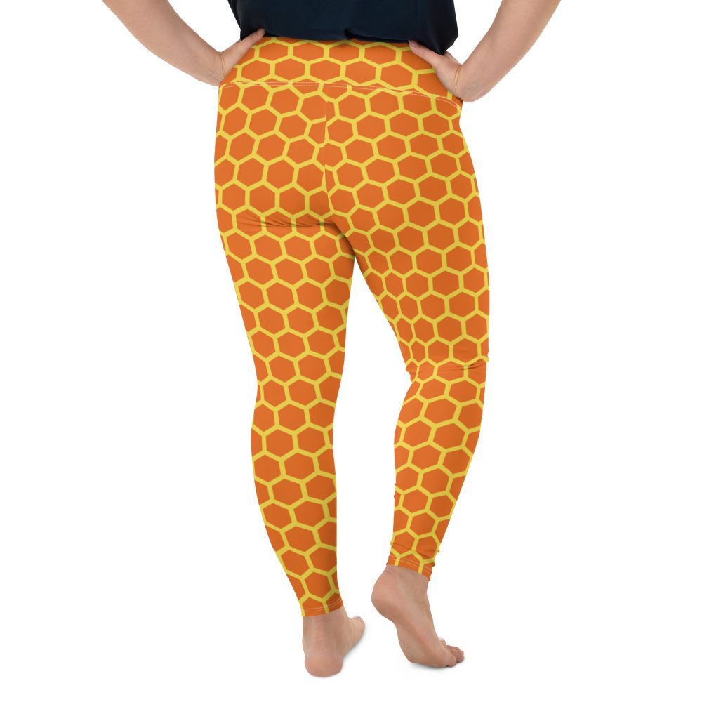 Honey Comb Halloween Cosplay Costume Plus Size Leggings - Image 2