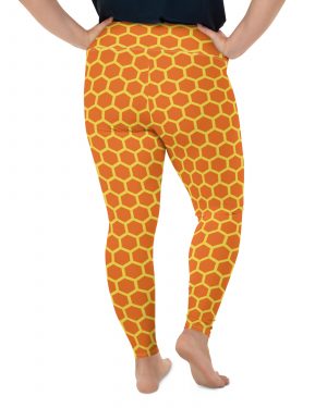 Honey Comb Halloween Cosplay Costume Plus Size Leggings