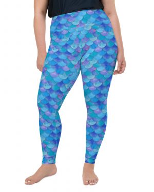 Sea Monster Mermaid Halloween Cosplay Costume Plus Size Leggings