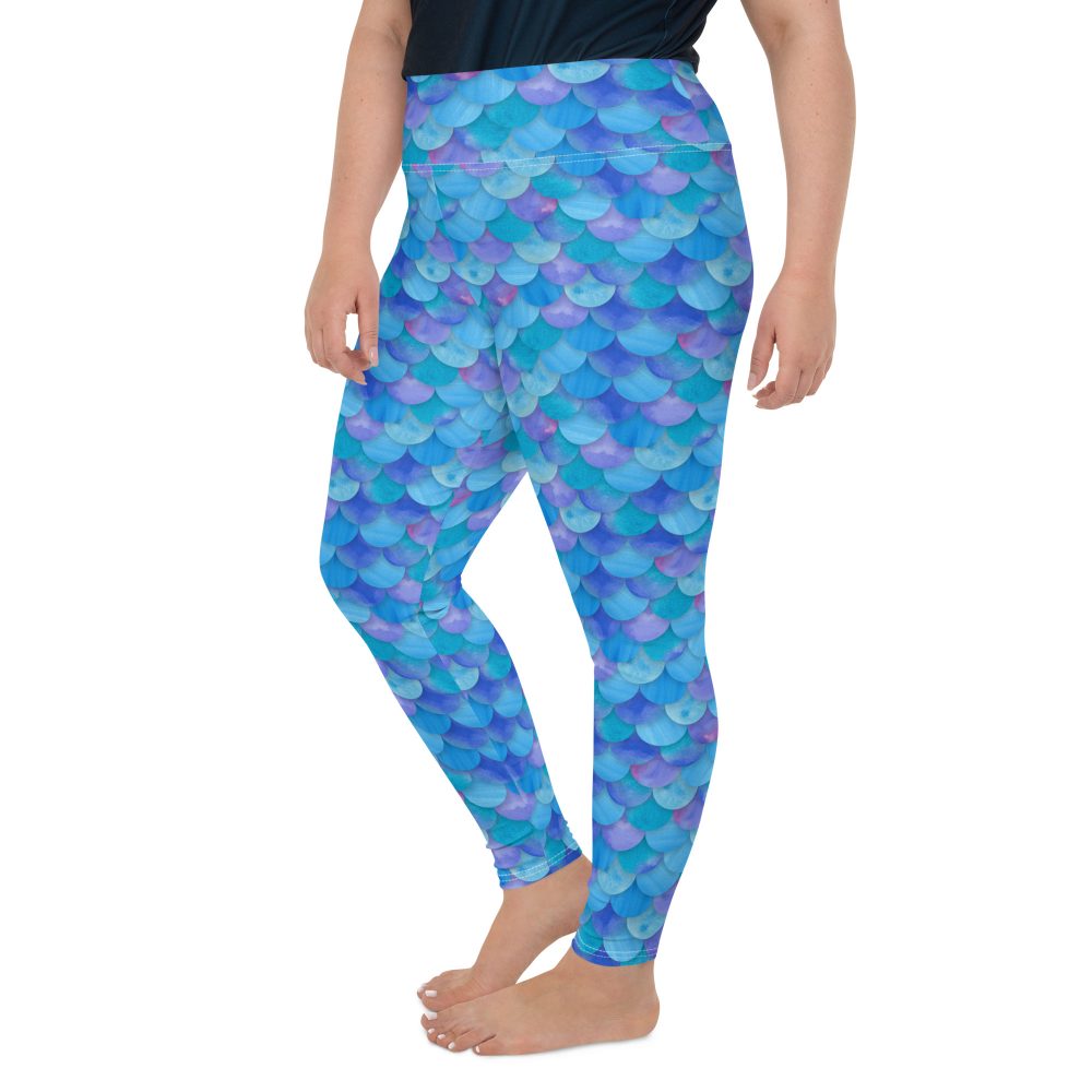 Sea Monster Mermaid Halloween Cosplay Costume Plus Size Leggings - Image 4