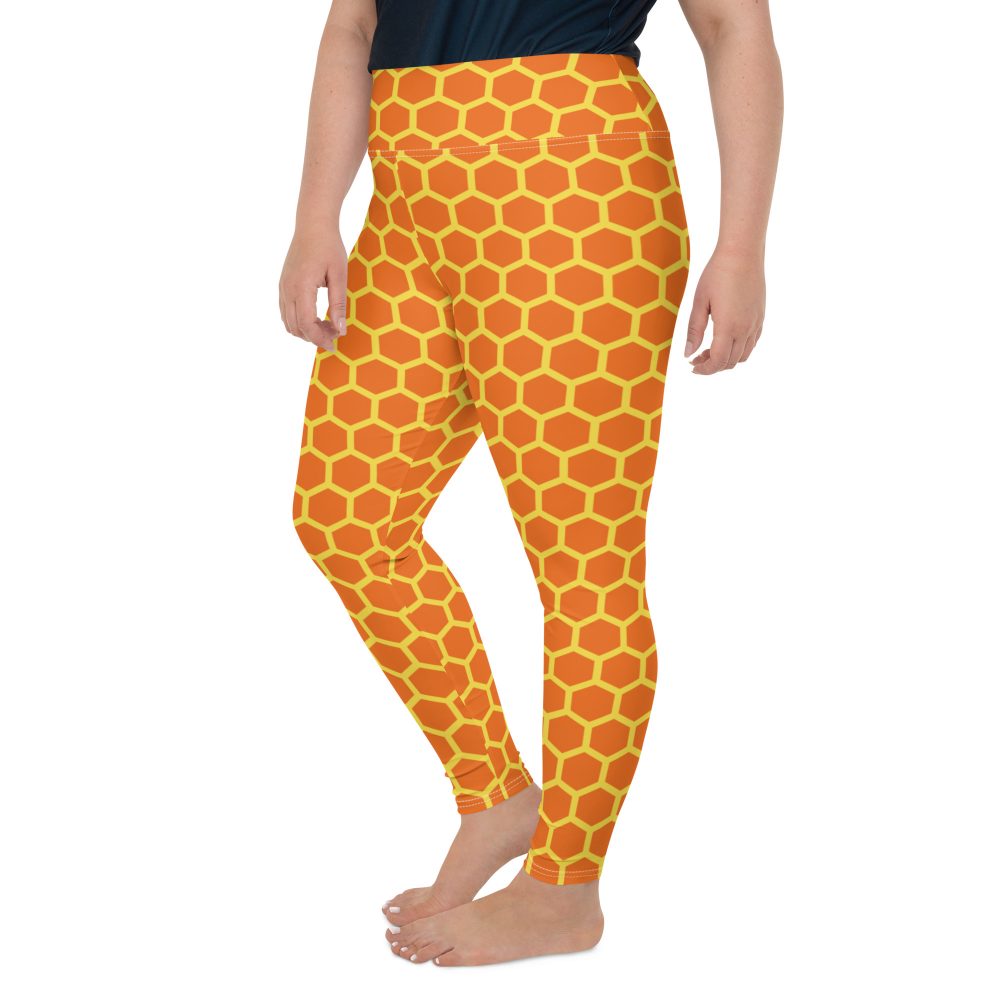 Honey Comb Halloween Cosplay Costume Plus Size Leggings - Image 4