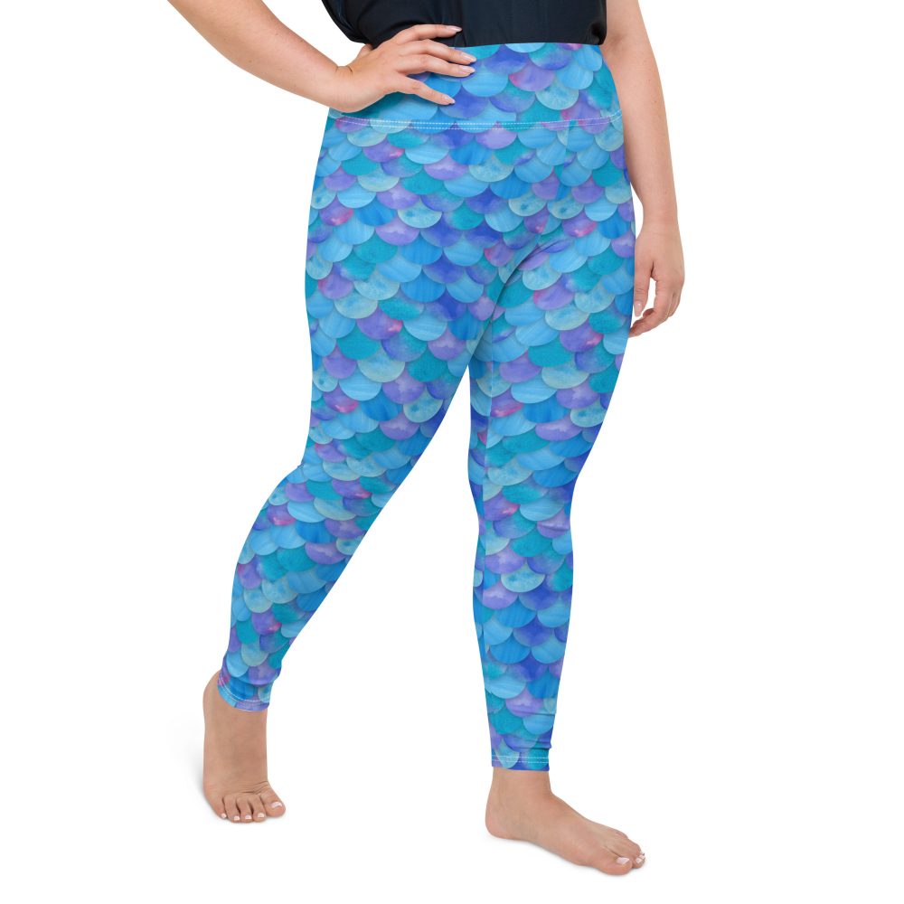 Sea Monster Mermaid Halloween Cosplay Costume Plus Size Leggings - Image 3