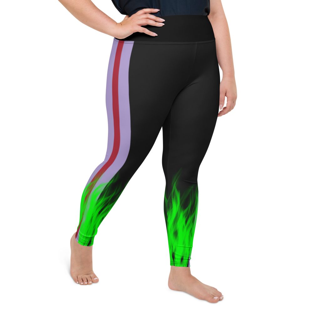 Maleficent Halloween Cosplay Costume Plus Size Leggings - Image 4