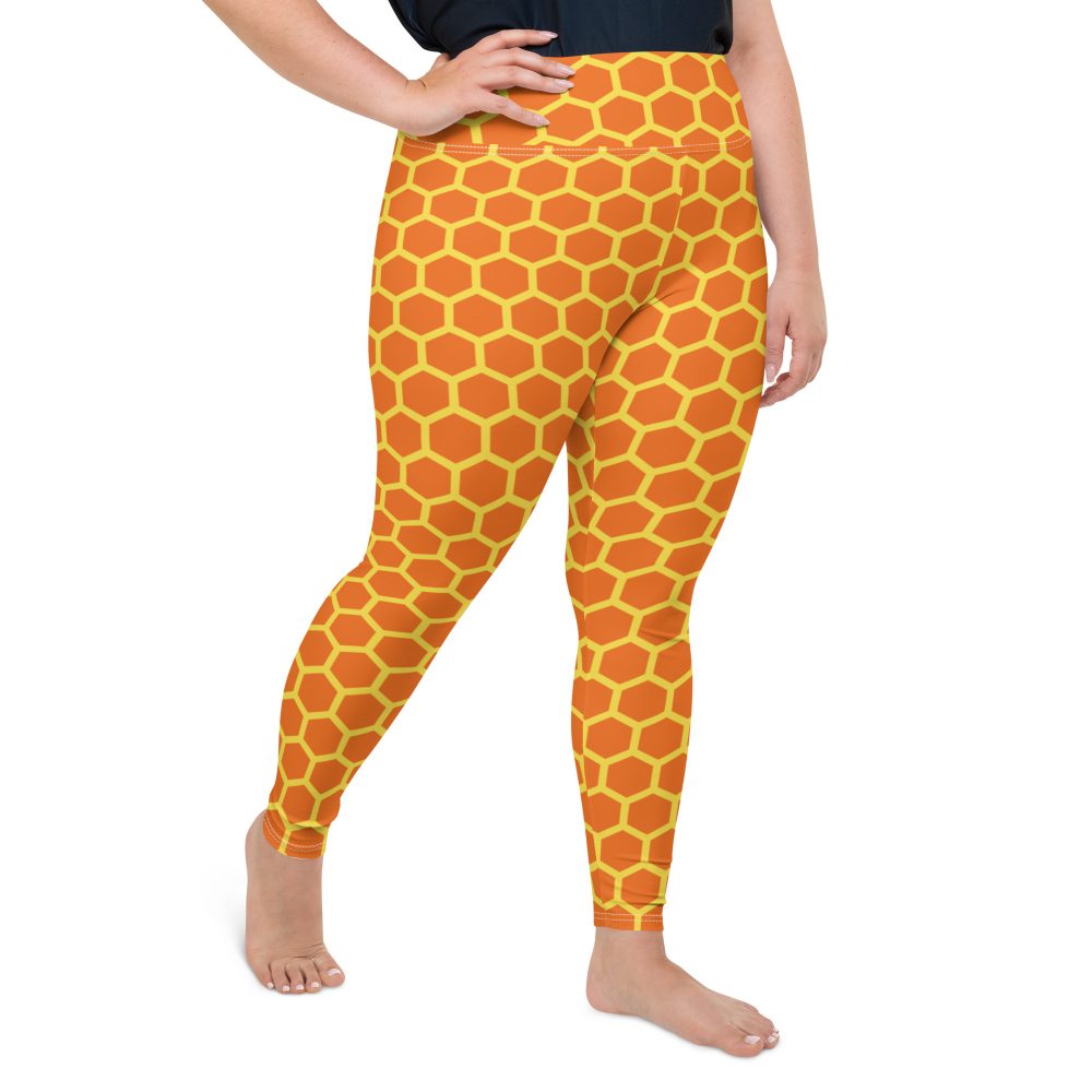 Honey Comb Halloween Cosplay Costume Plus Size Leggings - Image 3