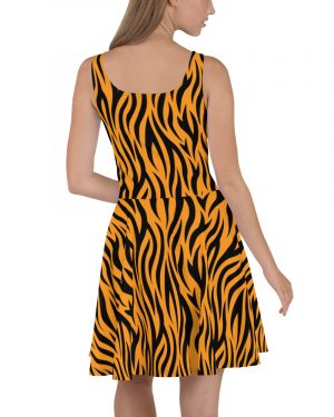 Tiger Rajah Halloween Cosplay Costume Skater Dress