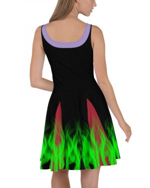 Maleficent Halloween Cosplay Costume Skater Dress