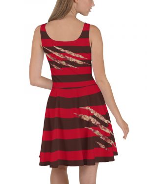 Freddy Nightmare Serial Killer Cosplay Costume Skater Dress