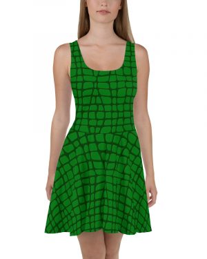 Alligator – Crocodile Halloween Cosplay Costume Skater Dress