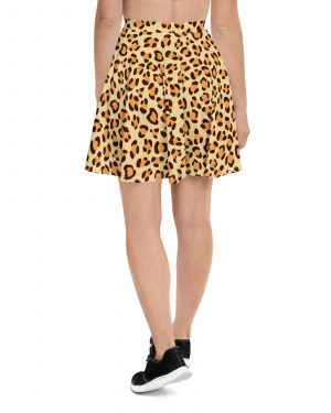 Leopard Jaguar Halloween Cosplay Costume Skater Skirt