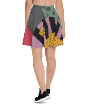 Nightmare Sally Costume Halloween Cosplay Skater Skirt