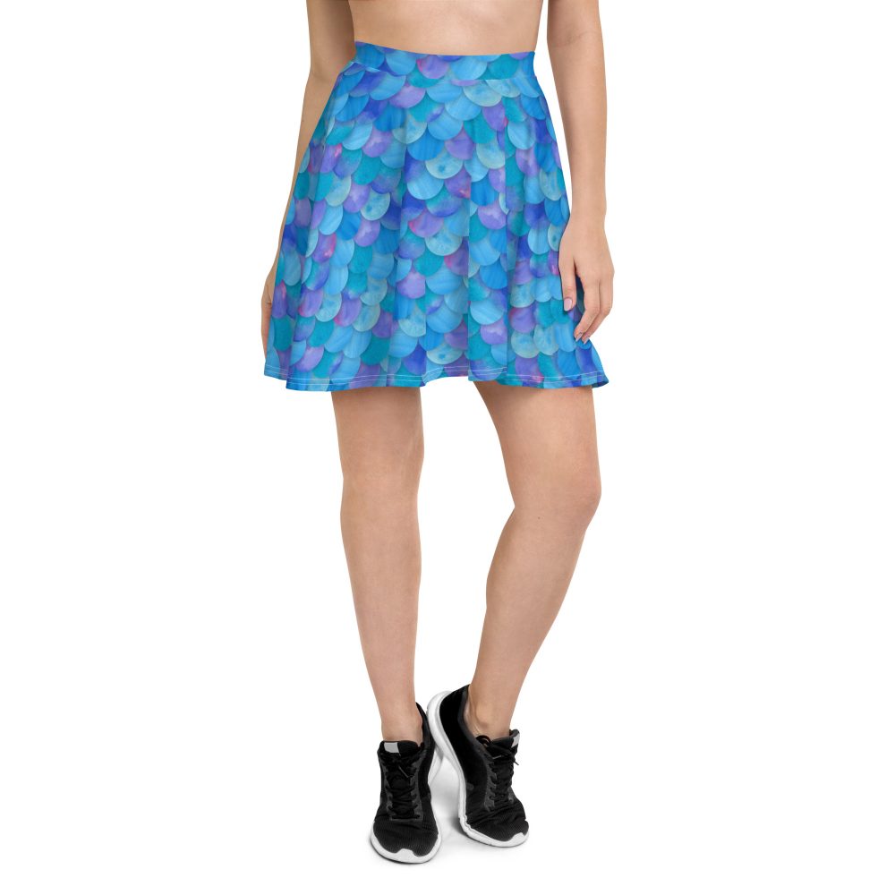 Sea Monster Mermaid Halloween Cosplay Costume Skater Skirt