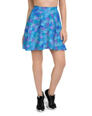 Sea Monster Mermaid Halloween Cosplay Costume Skater Skirt