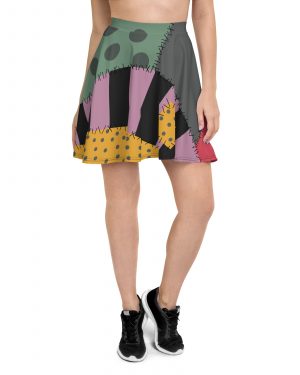 Nightmare Sally Costume Halloween Cosplay Skater Skirt