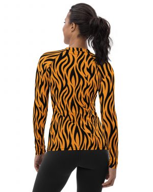 Tiger Rajah Halloween Cosplay Costume Women’s Rash Guard