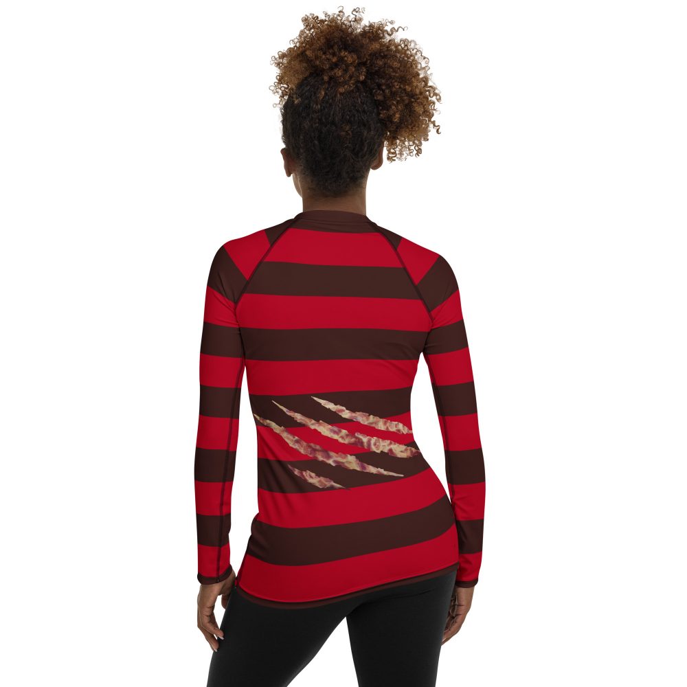 Freddy Nightmare Serial Killer Cosplay Costume Women's Rash Guard - Image 2