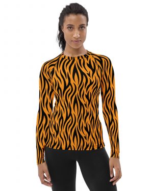 Tiger Rajah Halloween Cosplay Costume Women’s Rash Guard