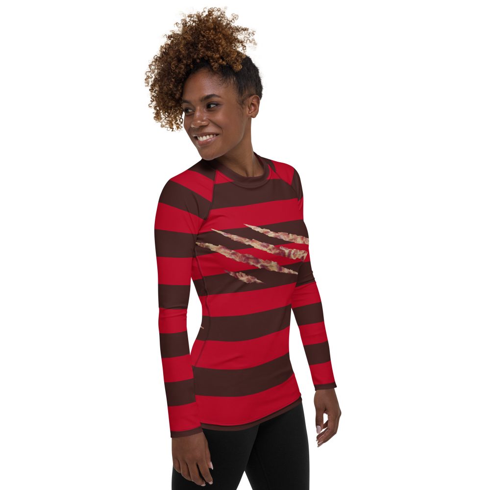 Freddy Nightmare Serial Killer Cosplay Costume Women's Rash Guard - Image 4