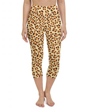 Leopard Jaguar Halloween Cosplay Costume Yoga Capri Leggings