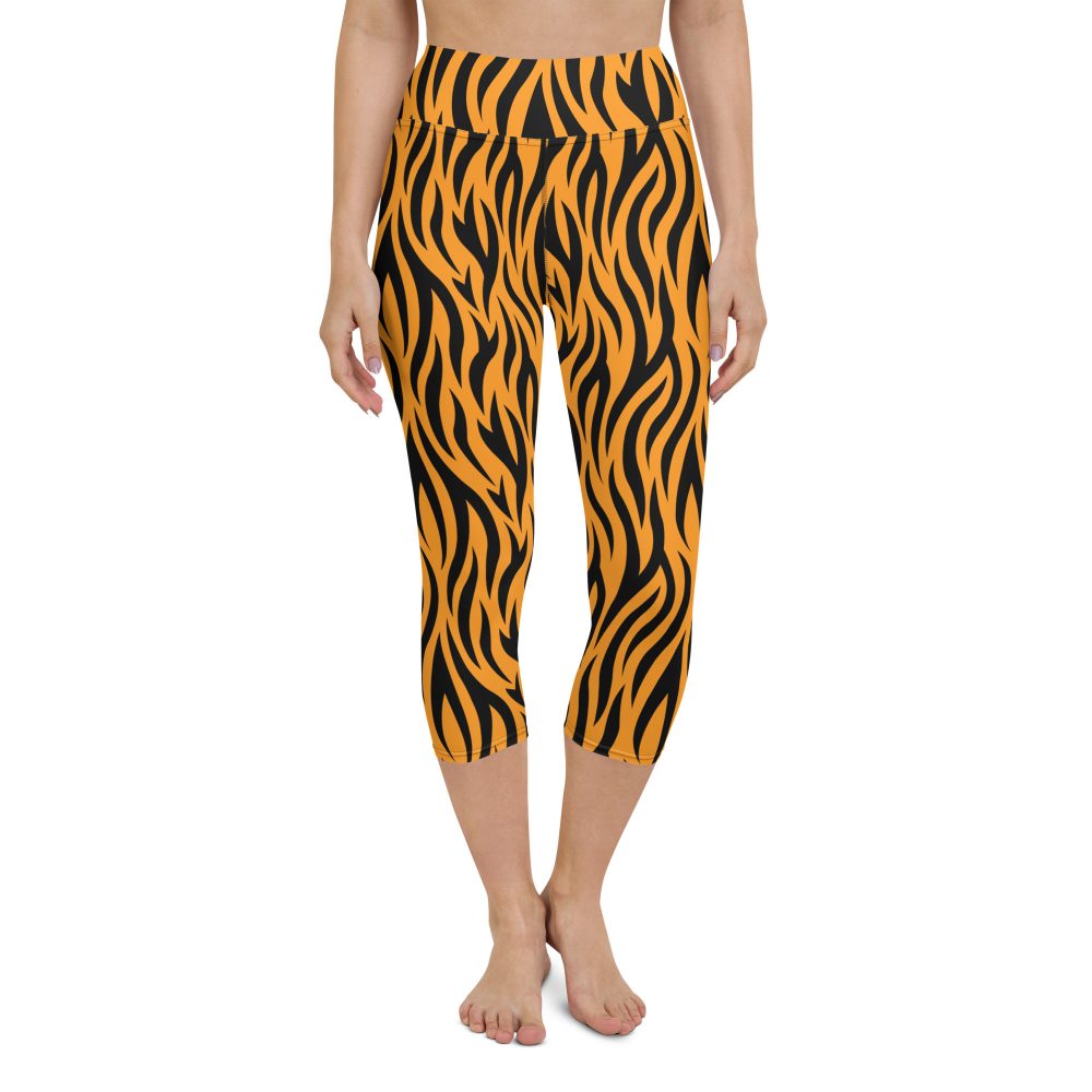 Tiger Rajah Halloween Cosplay Costume Yoga Capri Leggings