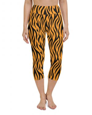 Tiger Rajah Halloween Cosplay Costume Yoga Capri Leggings