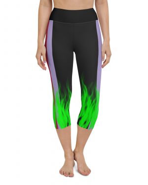 Maleficent Halloween Cosplay Costume Yoga Capri Leggings