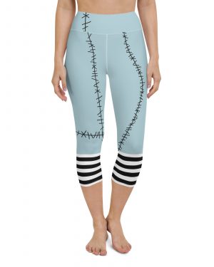 Sally Ragdoll Costume Halloween Cosplay Yoga Capri Leggings