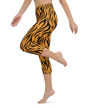 Tiger Rajah Halloween Cosplay Costume Yoga Capri Leggings