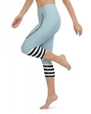 Sally Ragdoll Costume Halloween Cosplay Yoga Capri Leggings