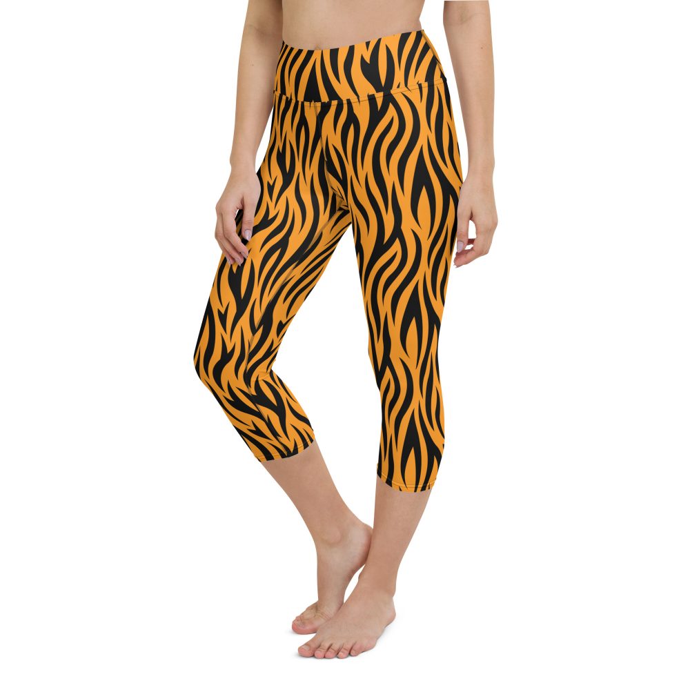 Tiger Rajah Halloween Cosplay Costume Yoga Capri Leggings - Image 3