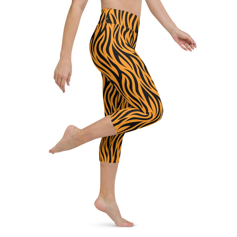 Tiger Rajah Halloween Cosplay Costume Yoga Capri Leggings - Image 4