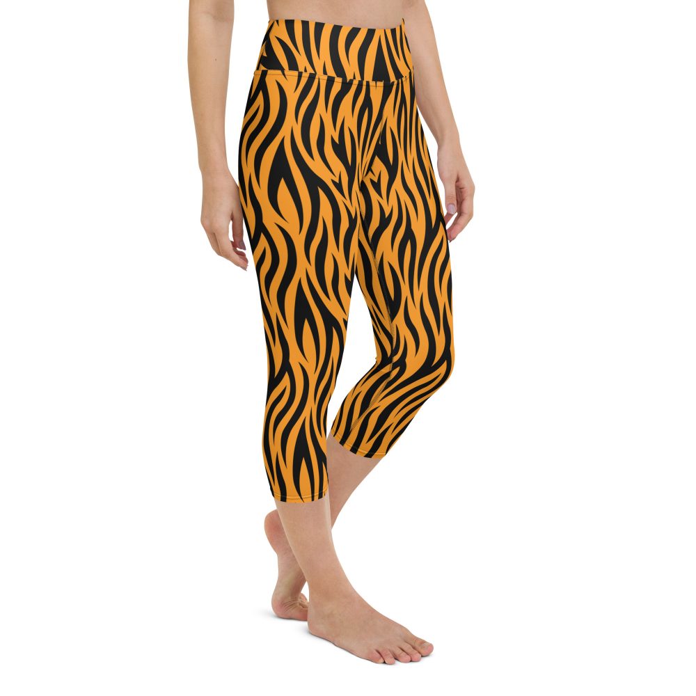 Tiger Rajah Halloween Cosplay Costume Yoga Capri Leggings - Image 5