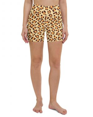 Leopard Jaguar Halloween Cosplay Costume Yoga Shorts