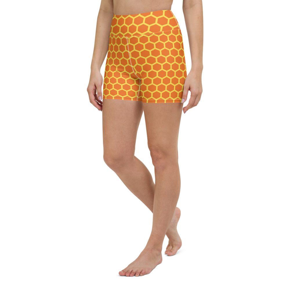 Honey Comb Halloween Cosplay Costume Yoga Shorts - Image 3
