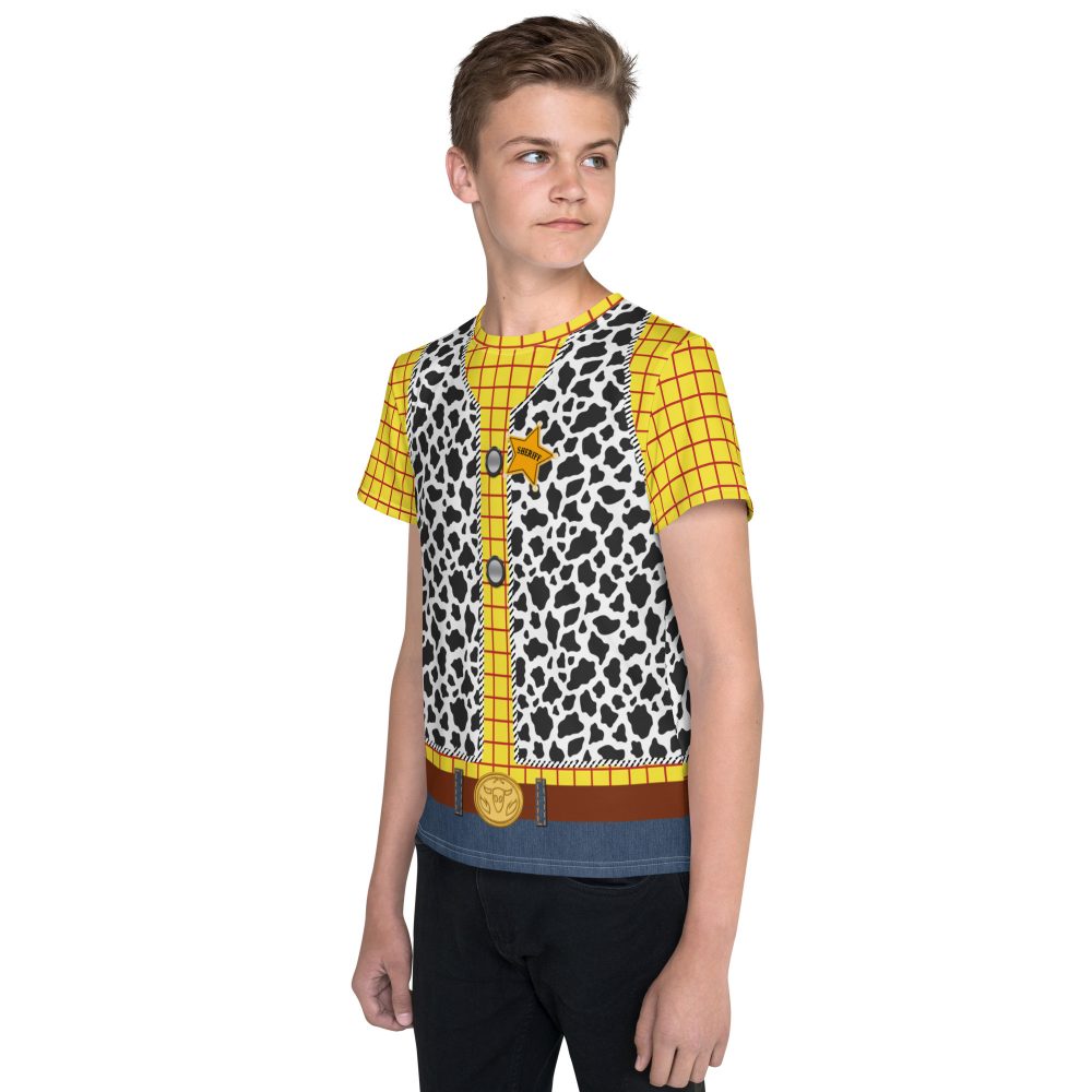 Sheriff Cowboy Woody Cosplay Halloween Costume Youth T-Shirt - Image 4
