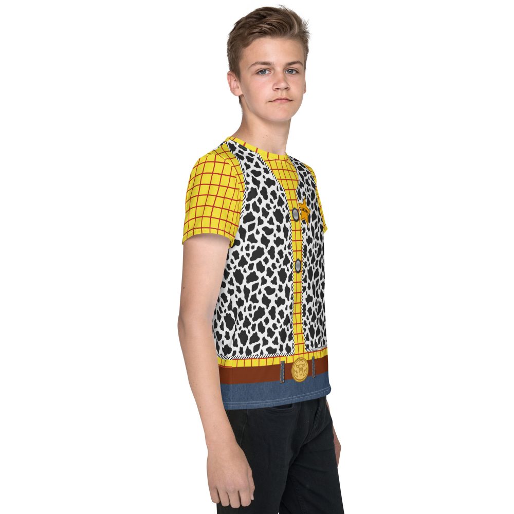 Sheriff Cowboy Woody Cosplay Halloween Costume Youth T-Shirt - Image 3