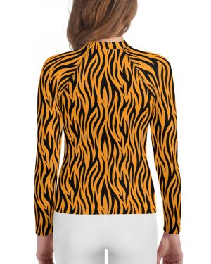 Tiger Rajah Halloween Cosplay Costume Youth Rash Guard