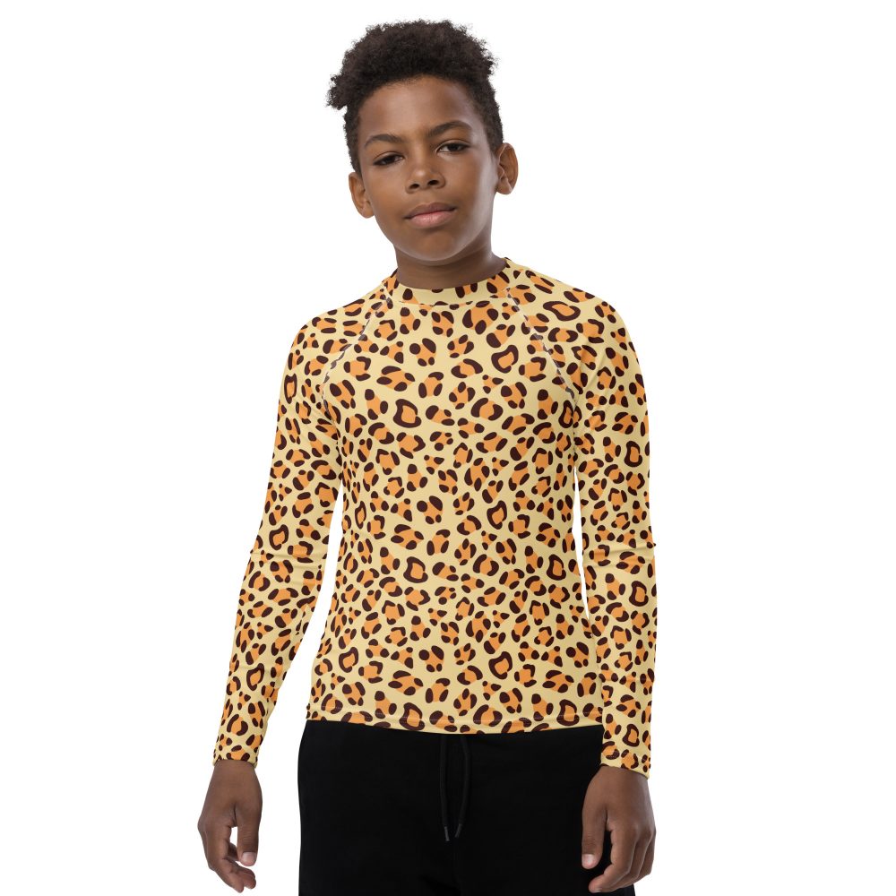 Leopard Jaguar Halloween Cosplay Costume Youth Rash Guard