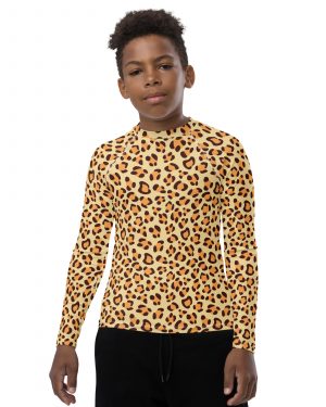 Leopard Jaguar Halloween Cosplay Costume Youth Rash Guard