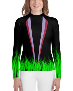 Maleficent Halloween Cosplay Costume Youth Rash Guard