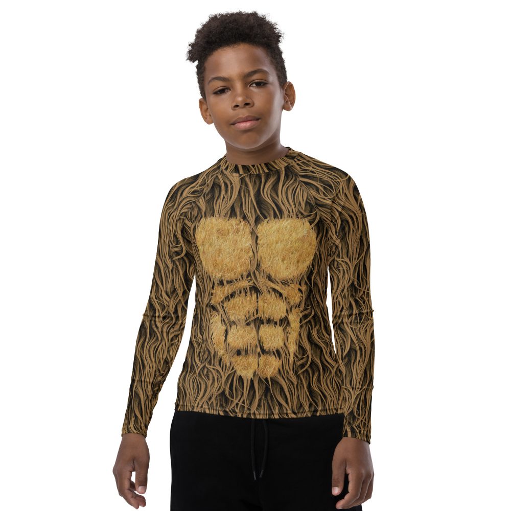Sasquatch Big Foot Chewbacca Halloween Cosplay Costume Youth Rash Guard