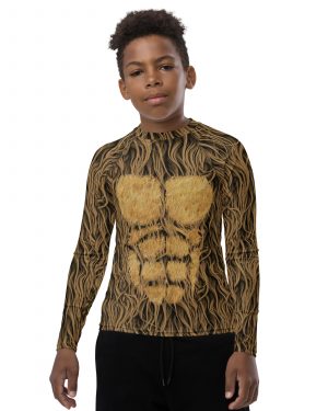 Sasquatch Big Foot Chewbacca Halloween Cosplay Costume Youth Rash Guard