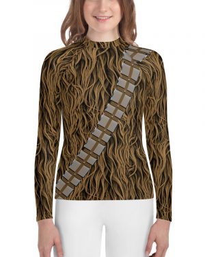 Chewbacca Chewie Halloween Cosplay Costume Youth Rash Guard