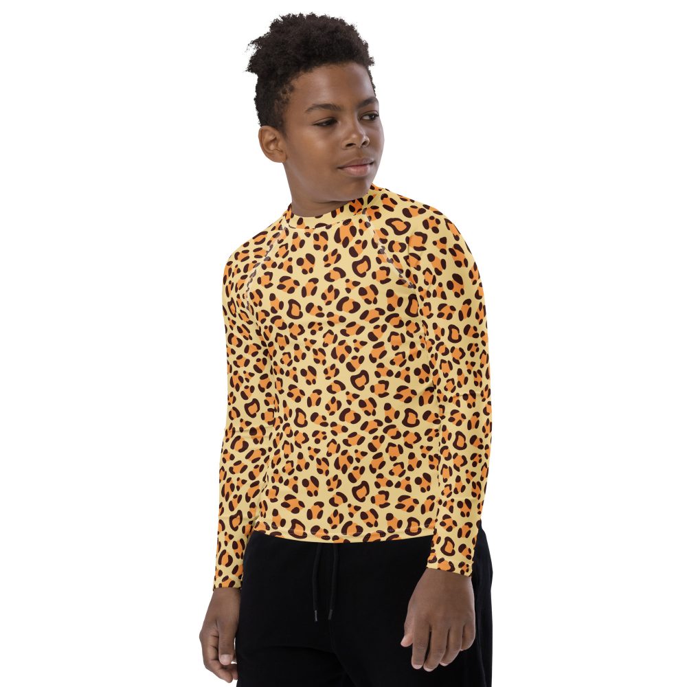 Leopard Jaguar Halloween Cosplay Costume Youth Rash Guard - Image 3