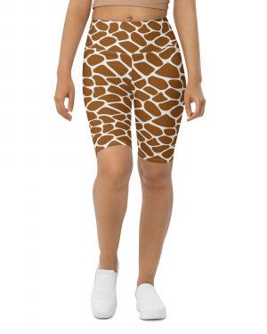 Giraffe Costume Animal Print Safari Halloween Cosplay Bike Shorts