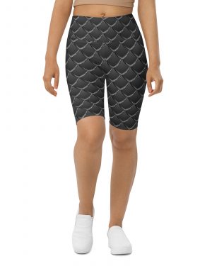 Dragon Cosplay Costume Black Scales Bike Shorts