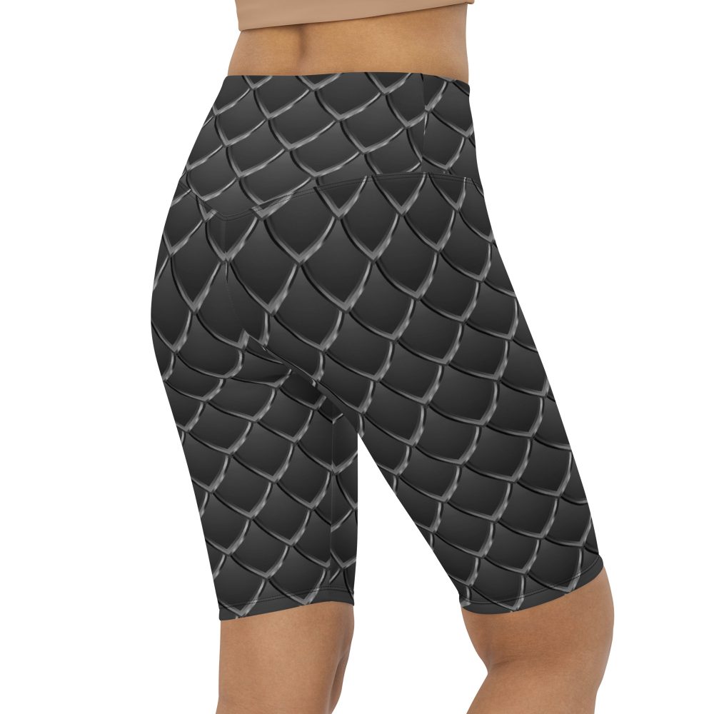 Dragon Cosplay Costume Black Scales Bike Shorts - Image 4